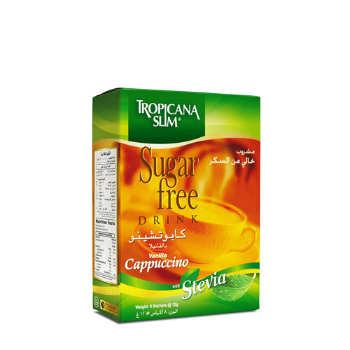 TROPICANA SLIM SUGAR FREE DRINK CAPPUCCINO 12X8 SACHETS